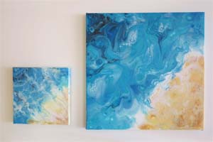 EWD Acrylic Fluid Painting CarriesBeach th