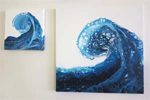 EWD Acrylic Fluid Painting CarriesWave th