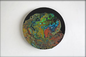 EWD Klimt Colors Circle Canvas th