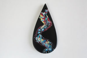 EWD Acrylic Fluid Painting Black Teardrop th