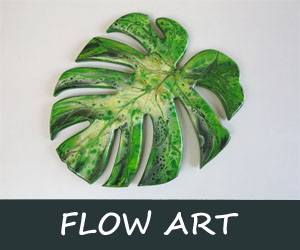 EWD Acrylic Fluid Painting Philodendron th